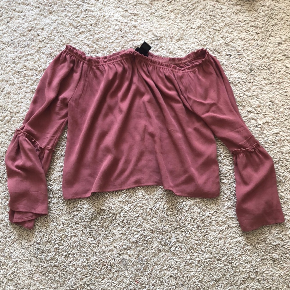 Mauve Off the Shoulder Top